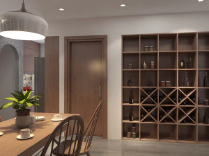 उष्णकटिबंधीय रहने वाला अपार्टमेंट 3D मॉडल