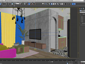 उष्णकटिबंधीय रहने वाला अपार्टमेंट 3D मॉडल