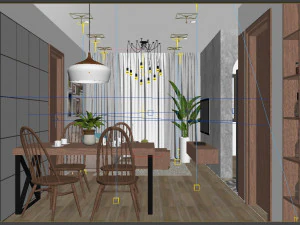 उष्णकटिबंधीय रहने वाला अपार्टमेंट 3D मॉडल