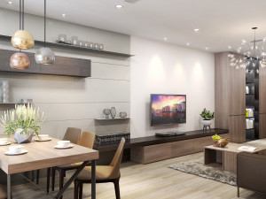 apartment living modern 3D मॉडल