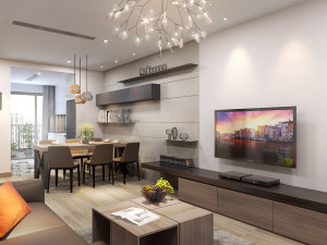 apartment living modern 3D मॉडल