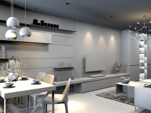 apartment living modern 3D Model