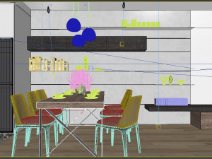 apartment living modern 3D मॉडल