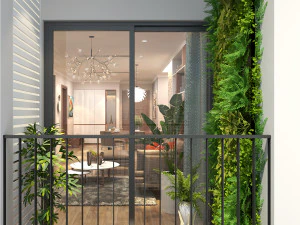 अपार्टमेंट लिविंगरूम एशियाई 3D मॉडल