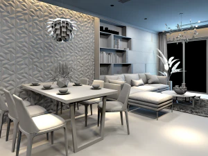 अपार्टमेंट लिविंगरूम एशियाई 3D मॉडल