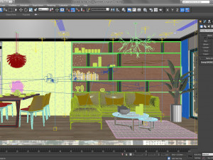 apartment livingroom asian 3D मॉडल