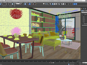apartment livingroom asian 3D मॉडल