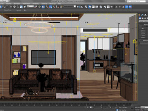 apartment livingroom tradition 3D Model