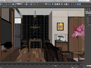 apartment livingroom tradition 3D Model
