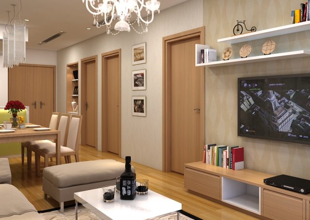 apartment livingroom 3D मॉडल .c4d .max .obj .3ds .fbx .stl .blend 