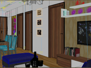 apartment livingroom 3D मॉडल