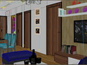 apartment livingroom 3D Model