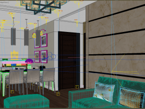 apartment livingroom simple 3D मॉडल