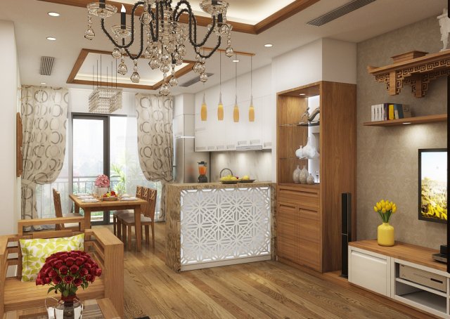 apartment livingroom asian 3D मॉडल .c4d .max .obj .3ds .fbx .stl .blend 