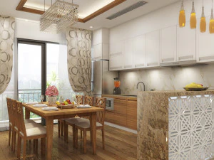 apartment livingroom asian 3D Model