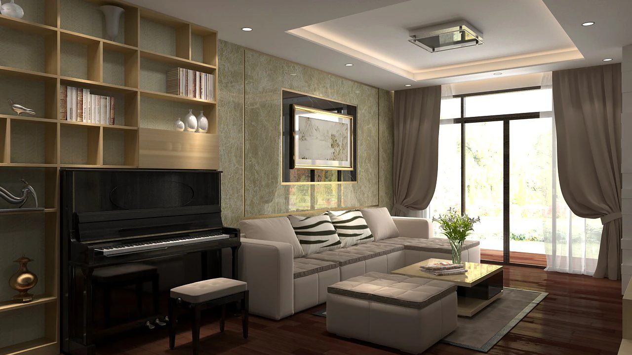 apartment livingroom small 3D Model .c4d .max .obj .3ds .fbx .stl .blend 