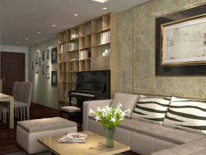 apartment livingroom small 3D Model