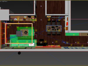 apartment livingroom small 3D Model