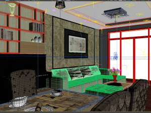 apartment livingroom small 3D Model