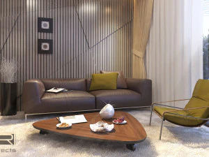 apartment livingroom modern 3D Model