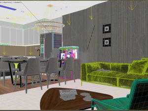 apartment livingroom modern 3D Model