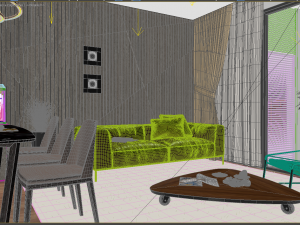 apartment livingroom modern 3D मॉडल