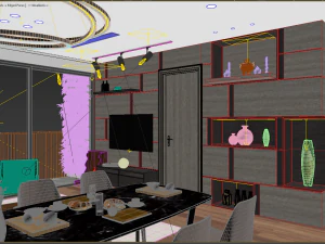 apartment livingroom modern 3D Model