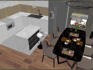 apartment livingroom modern 3D Model