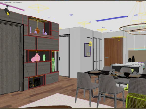 apartment livingroom modern 3D Model
