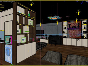 apartment livingroom 3D मॉडल