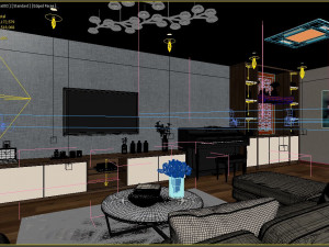 apartment livingroom 3D मॉडल