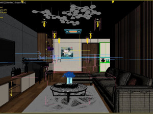apartment livingroom 3D मॉडल
