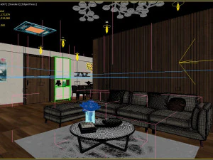 apartment livingroom 3D Model
