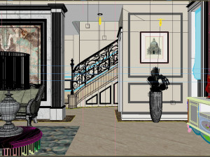 villa livingroom luxury 3D मॉडल