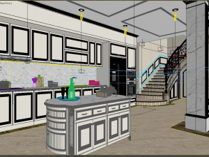 villa livingroom luxury 3D मॉडल