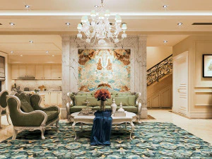 luksusowy salon w willi Model 3D