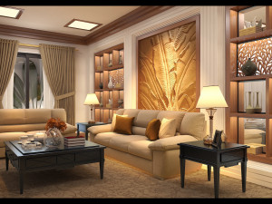 classical livingroom 3D Model