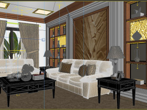 classical livingroom 3D Model