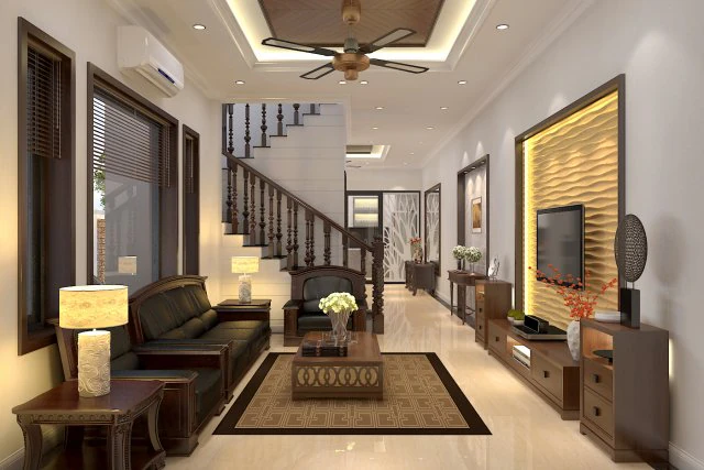 लिविंग रूम और डाइनिंग रूम एशियाई 3D मॉडल .c4d .max .obj .3ds .fbx .stl .blend 