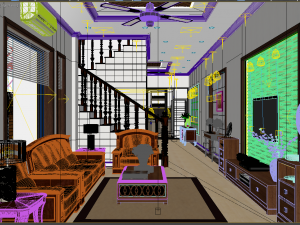 livingroom and diningroom asian 3D मॉडल