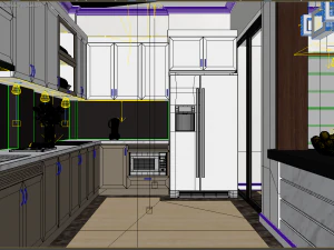 लिविंग रूम और डाइनिंग रूम एशियाई 3D मॉडल