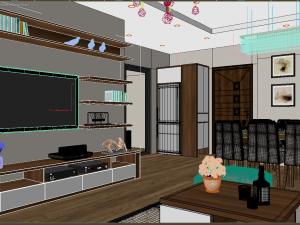 apartment livingroom simple 3D Model