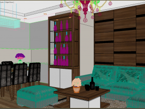 apartment livingroom simple 3D Model