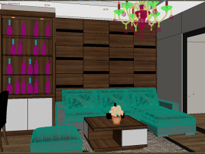 apartment livingroom simple 3D Model