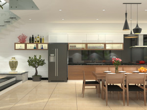diningroom and livingroom tropical 3D Model