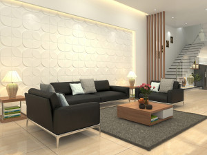 diningroom and livingroom tropical 3D Model