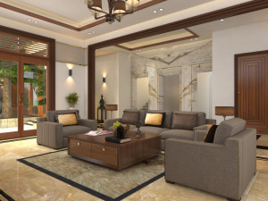 villa livingroom tradition 3D मॉडल