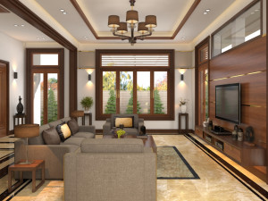 villa livingroom tradition 3D मॉडल