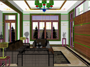 villa livingroom tradition 3D मॉडल