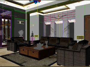 villa livingroom tradition 3D मॉडल